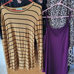 Gold and Black Striped Top